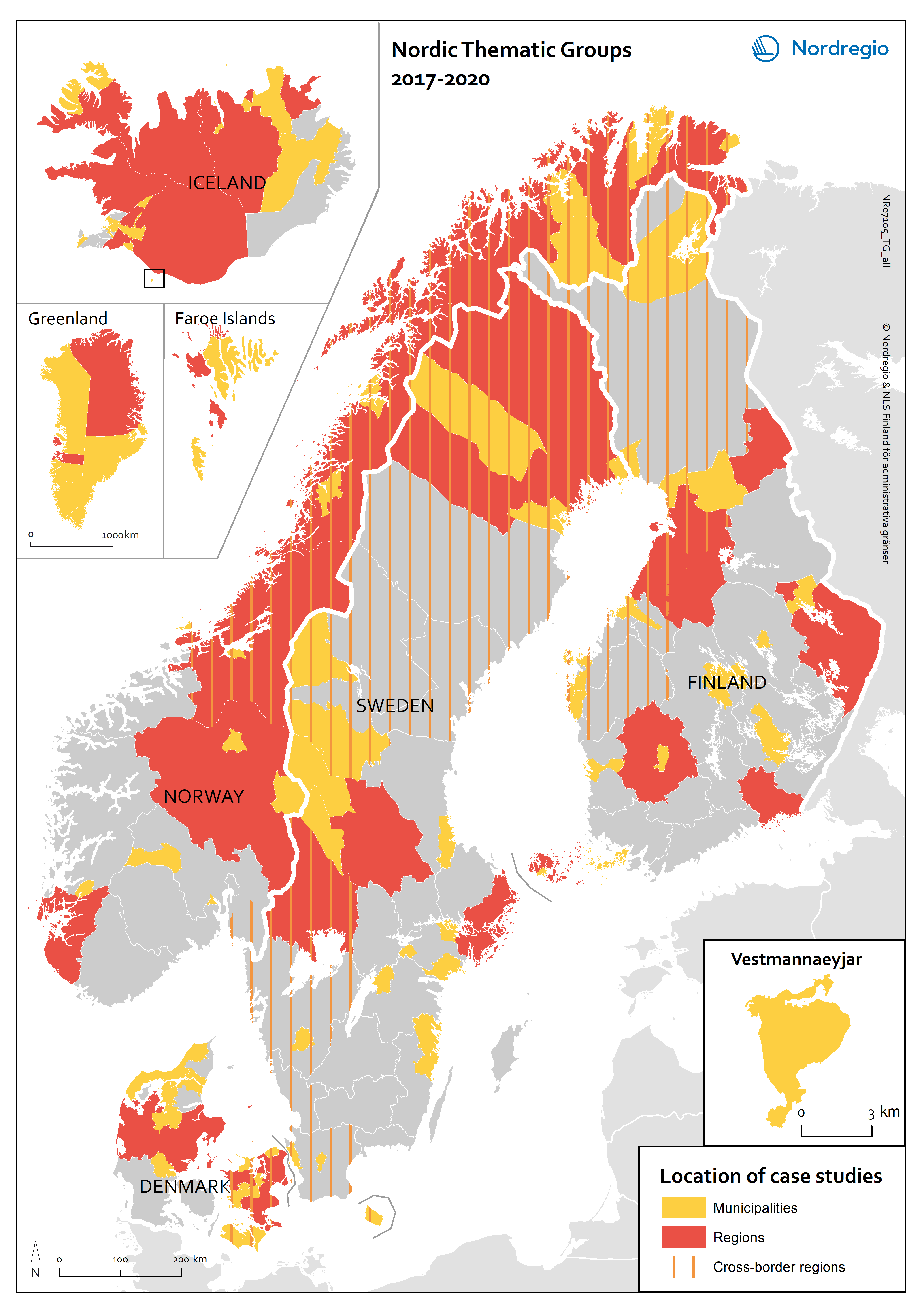 Map of the case study areas